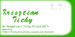 krisztian tichy business card